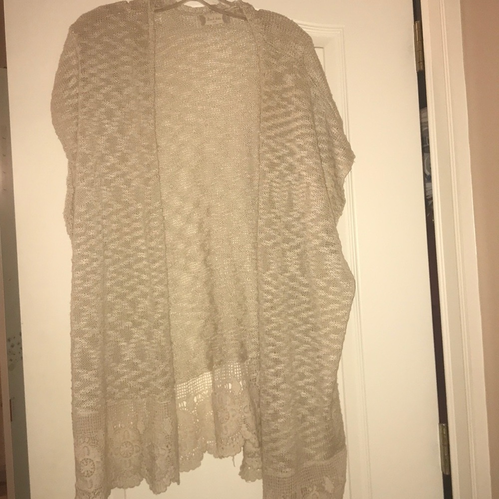 Cream knitted kimono
